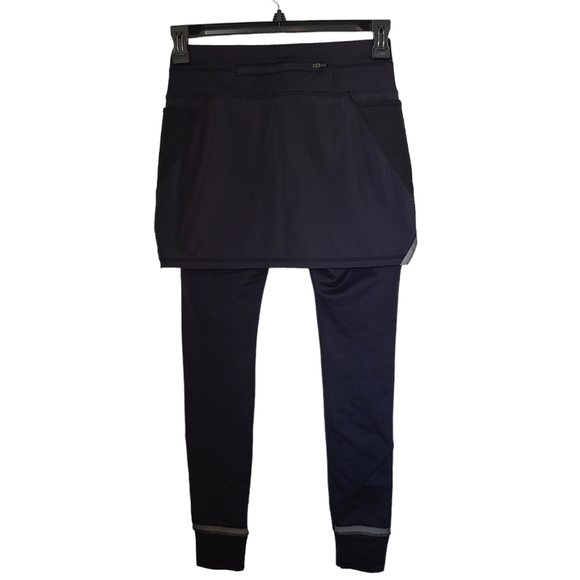 Athleta Reflective Powder Peak 2 in 1 Athletic Pants Skirted Leggings XS 349332. - Picture 3 of 12